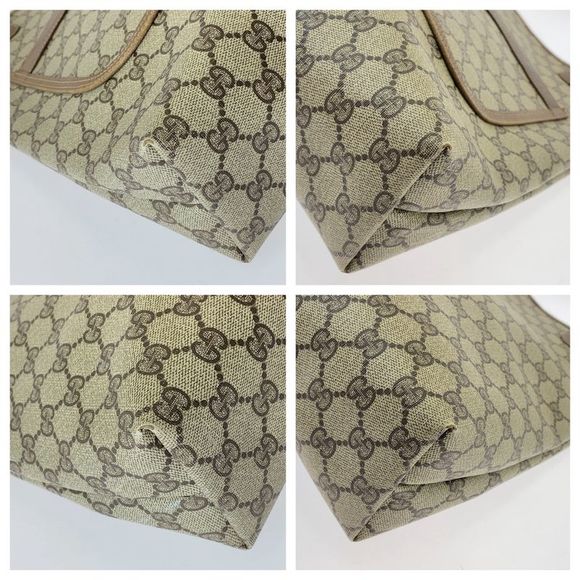 Gucci Vintage GG Supreme Canvas Leather Tote Bag - Picture 3 of 3